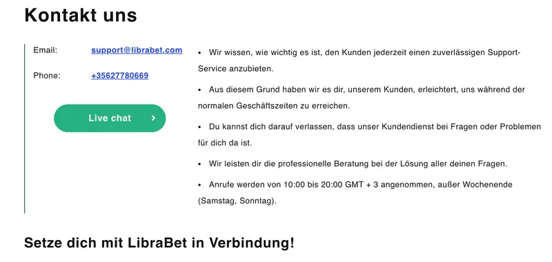 Librabet Support