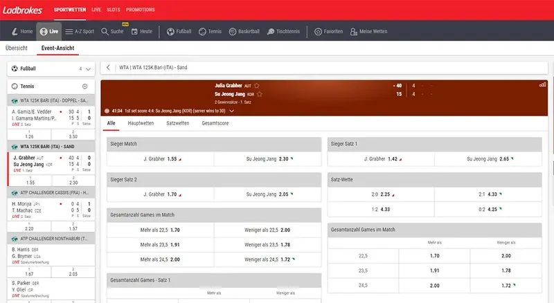 Ladbrokes Livewetten
