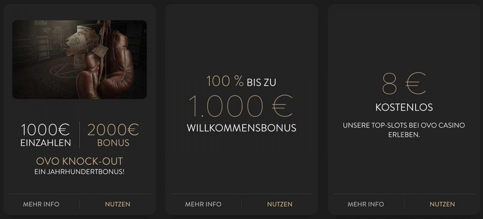 Ovo Casino Spielangebot