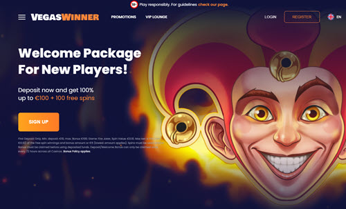 VegasWinner Spielangebot