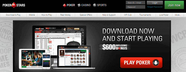 Online Poker bei Pokerstars spielen