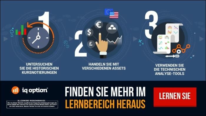 Bei IQ Option haben Trader Zugriff auf einen hilfreichen Lernbereich