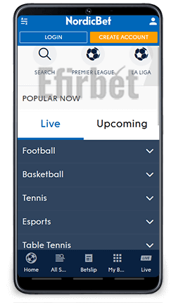 NordicBet Mobile App