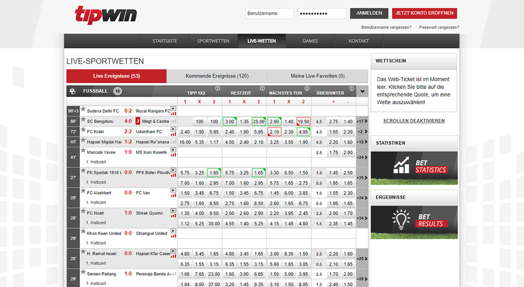 Tipwin Livewetten