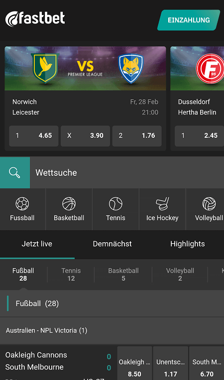 FastBet Registrierung 