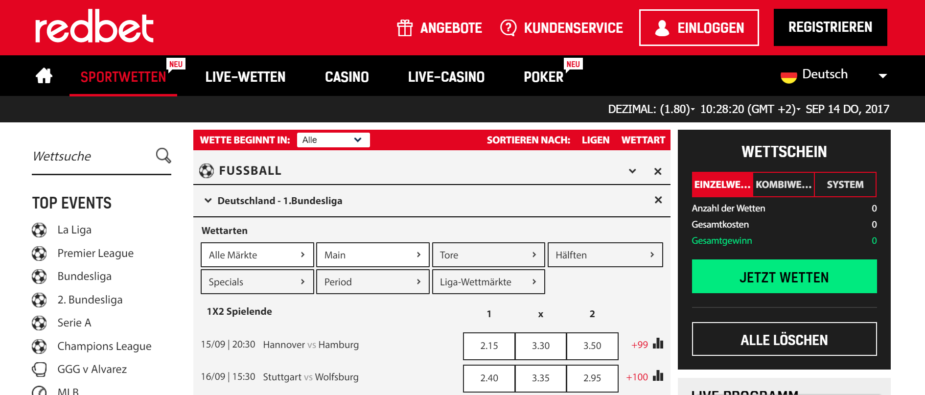 Redbet Registrierung