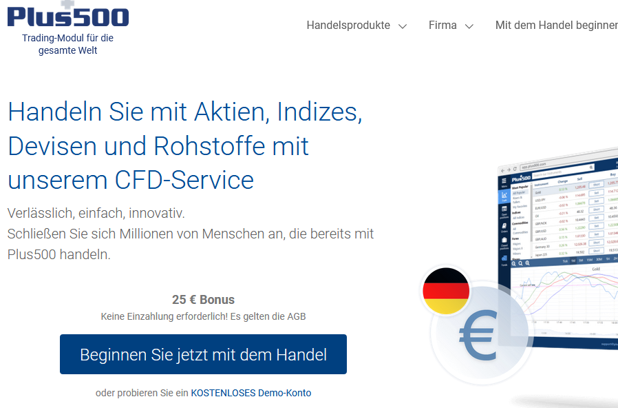 ETH bei Plus500 handeln