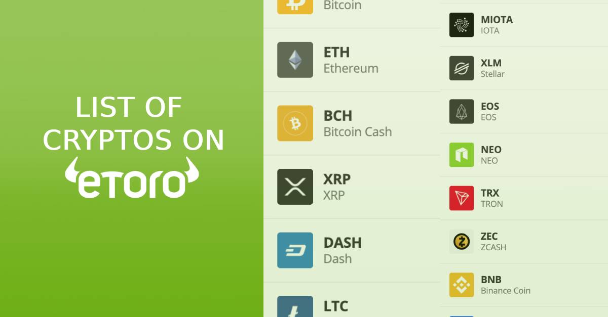 Kryptowährungen bei eToro