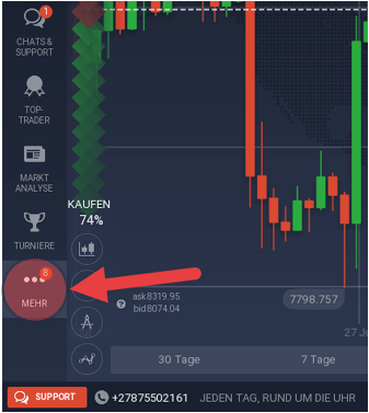 Kryptowährungen bei IQ Option