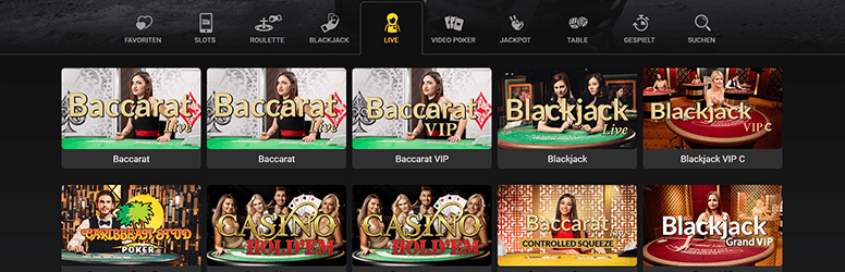 JustCasino Live Spiele