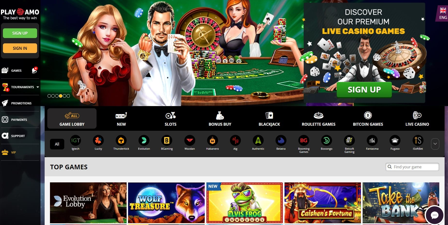 PlayAmo Casino Support für Kunden