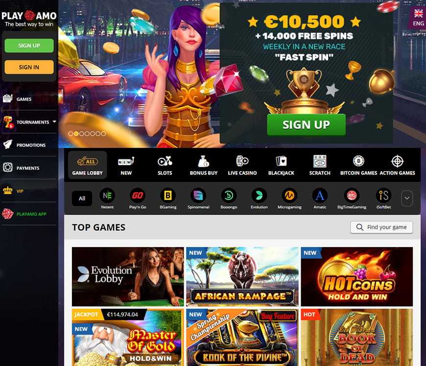 PlayAmo Casino Spiele & Slots 