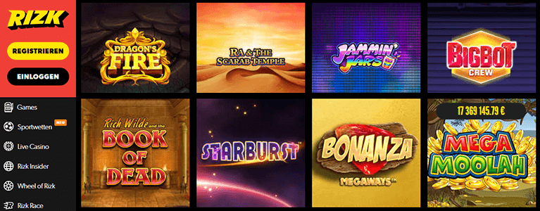 Rizk Casino Spiele
