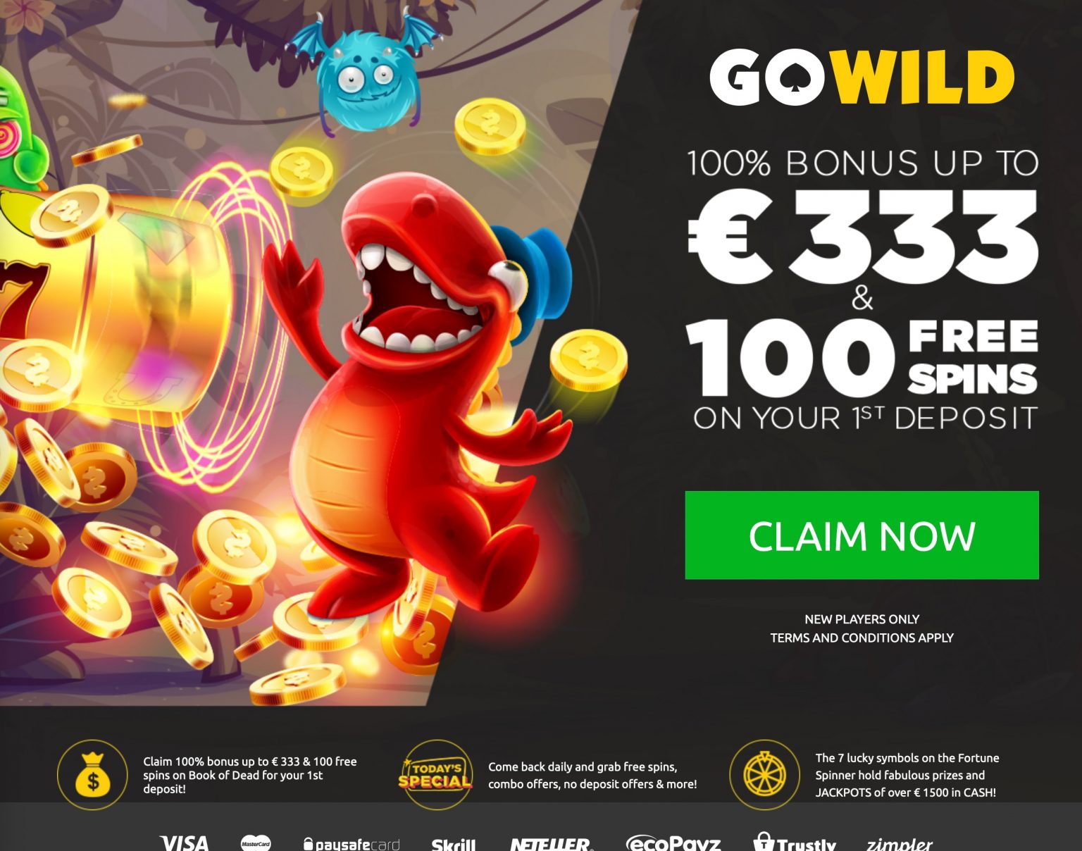 GoWild Casino Willkommensbonus