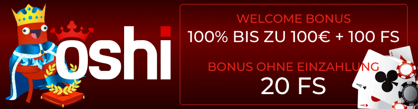 Oshi Casino Willkommensbonus